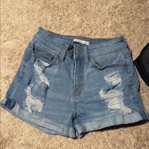 Distressed Denim Women Shorts